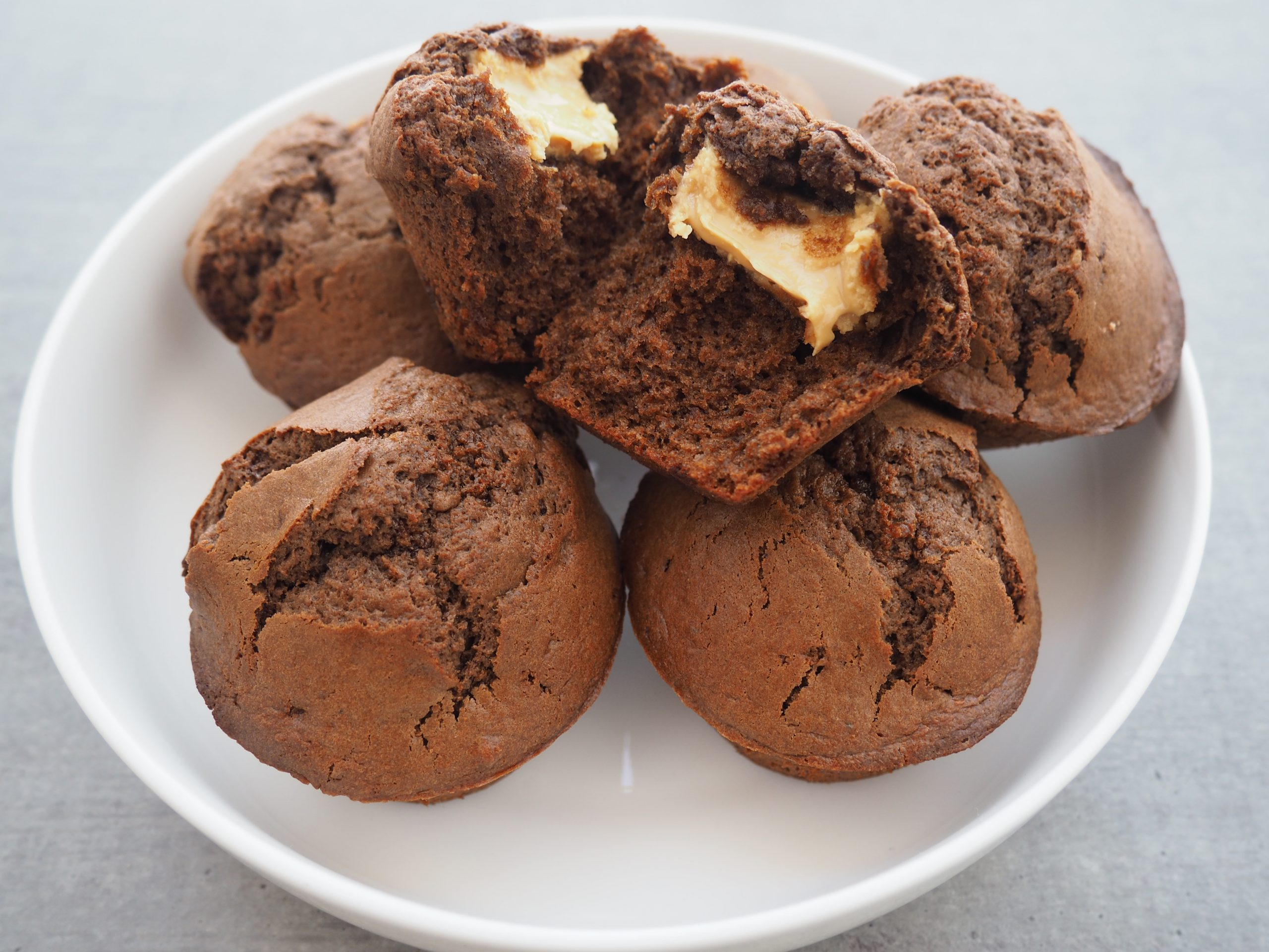 Muffin chocolat coeur beurre de cacahuète