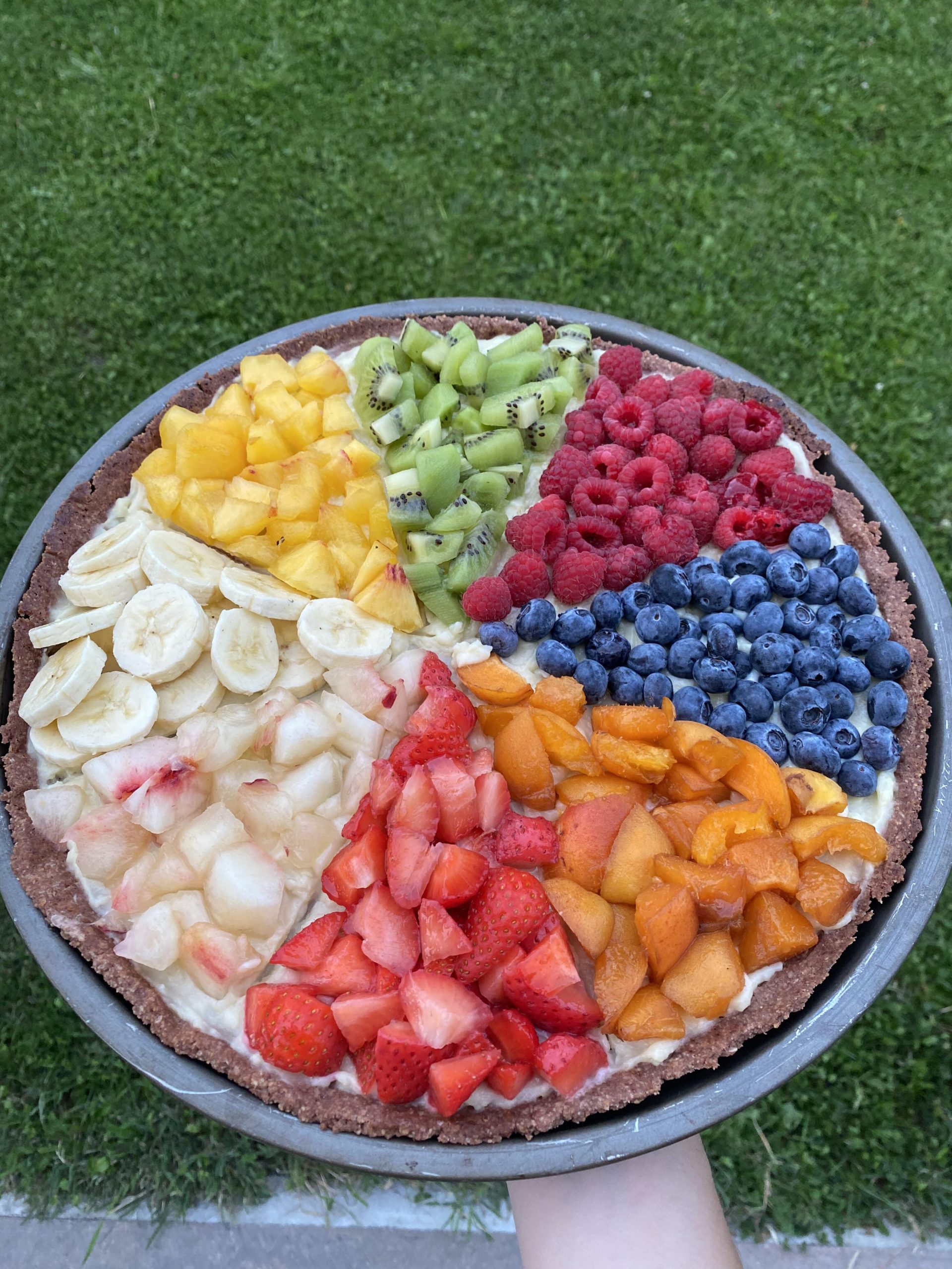 Tarte multicolore aux fruits