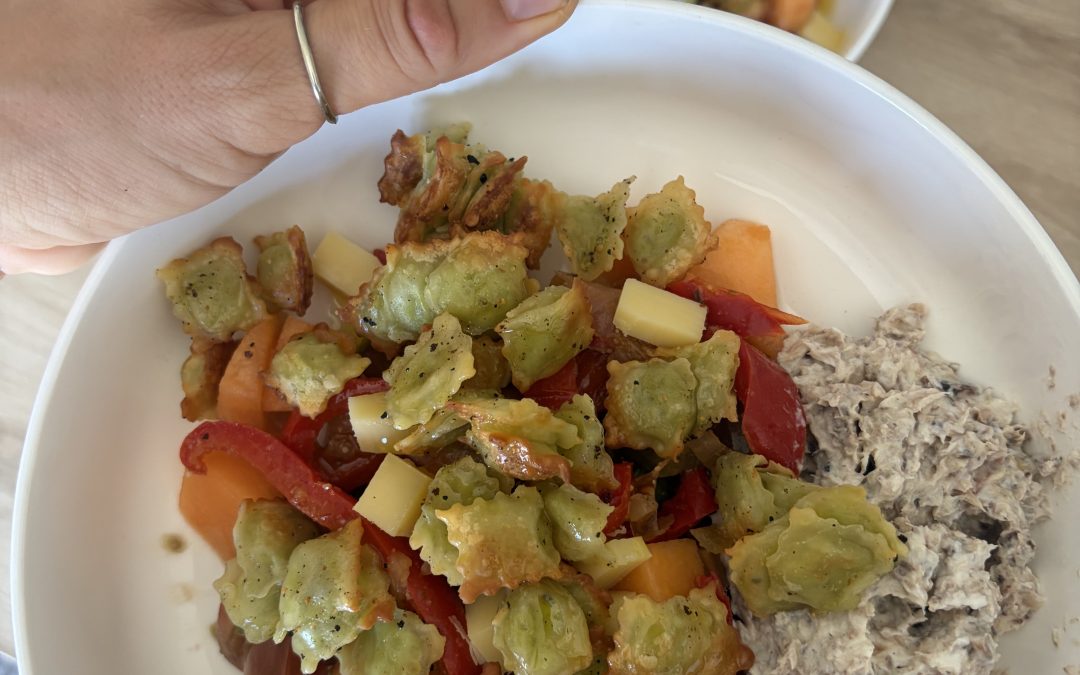 Salade de ravioles grillées
